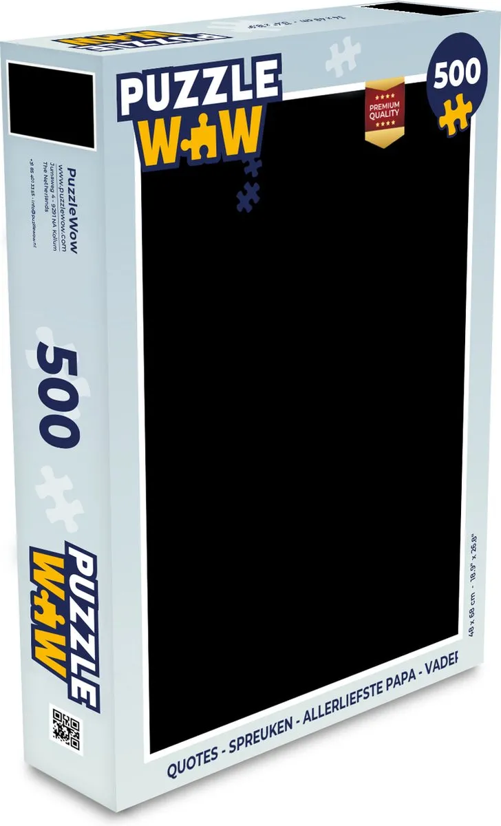 PuzzleWow Quotes Allerliefste Papa Legpuzzel 500 Stuks