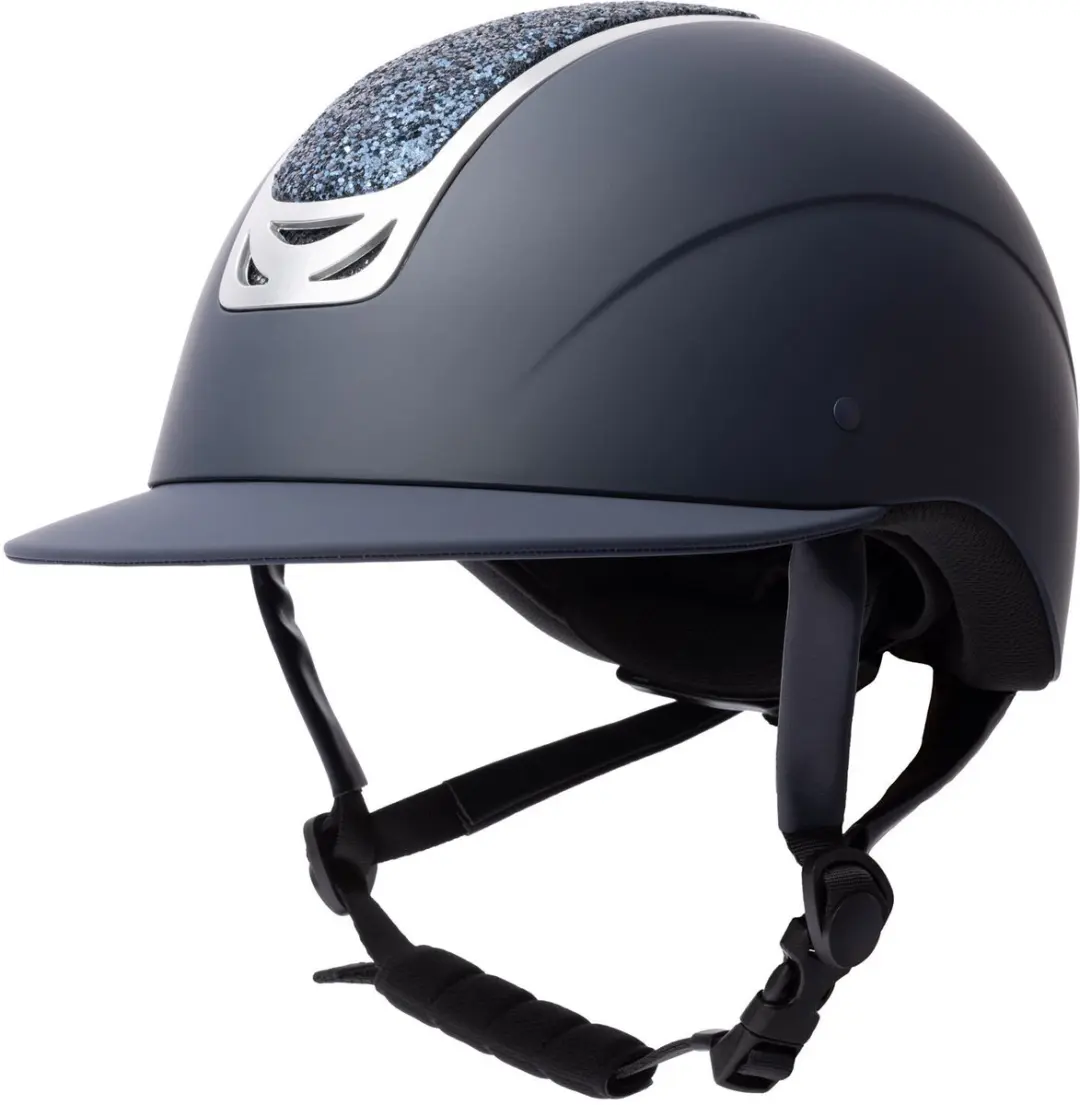Horze Arix II rijhelm met kristallen versiering, blauw, 55-57