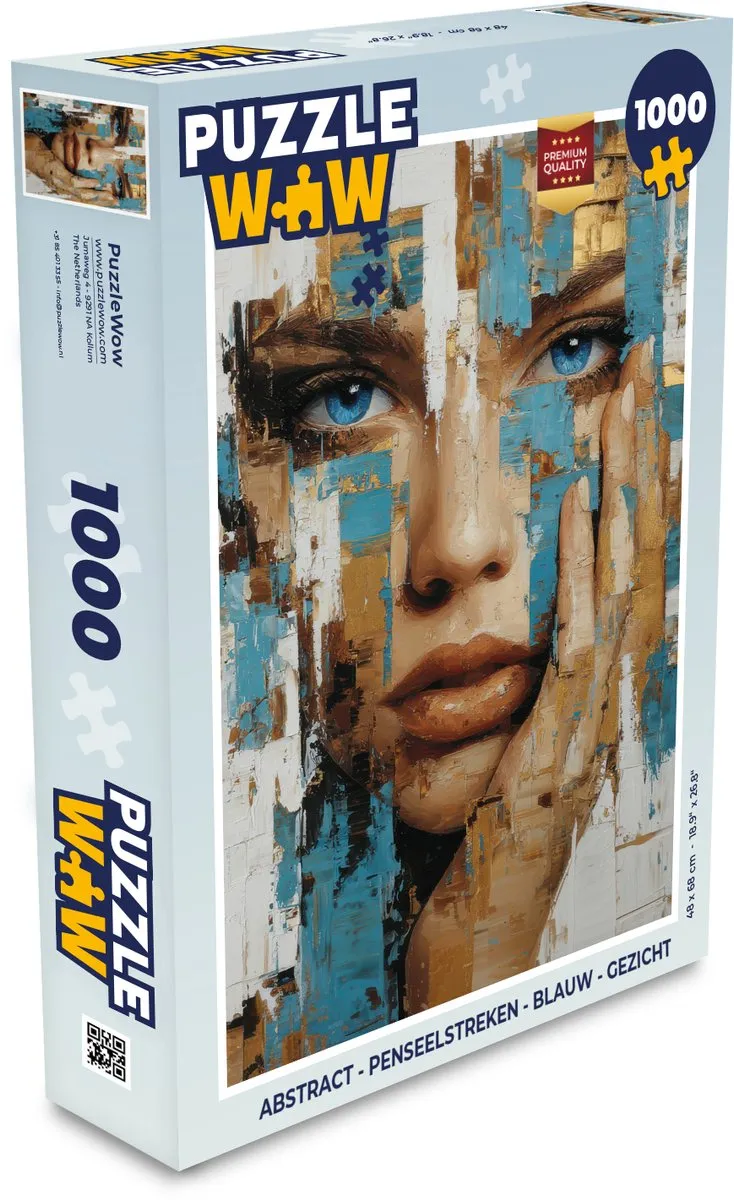 PuzzleWow Abstract Penseelstreken Legpuzzel 1000 Stuks