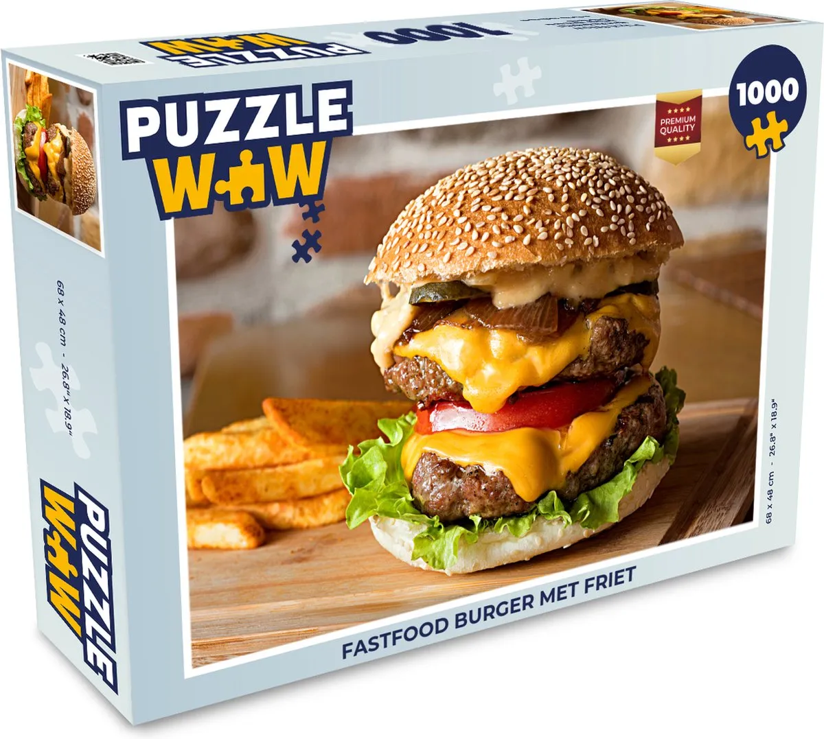 PuzzleWow Fastfood Burger Legpuzzel 1000 Stuks