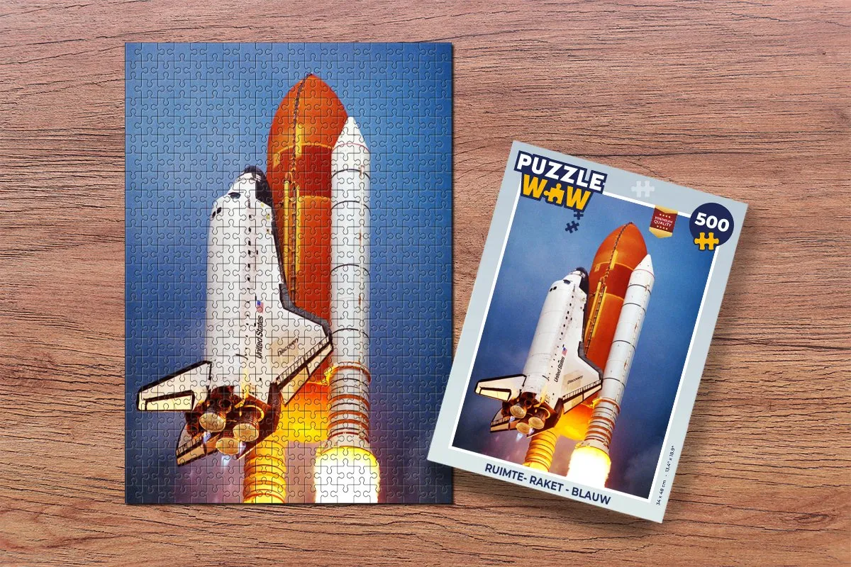 PuzzleWow Ruimte-Raket Legpuzzel 500 Stuks - Multicolor