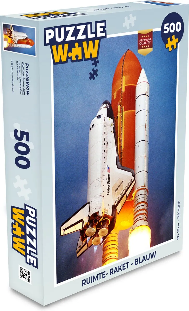 PuzzleWow Ruimte-Raket Legpuzzel 500 Stuks - Multicolor
