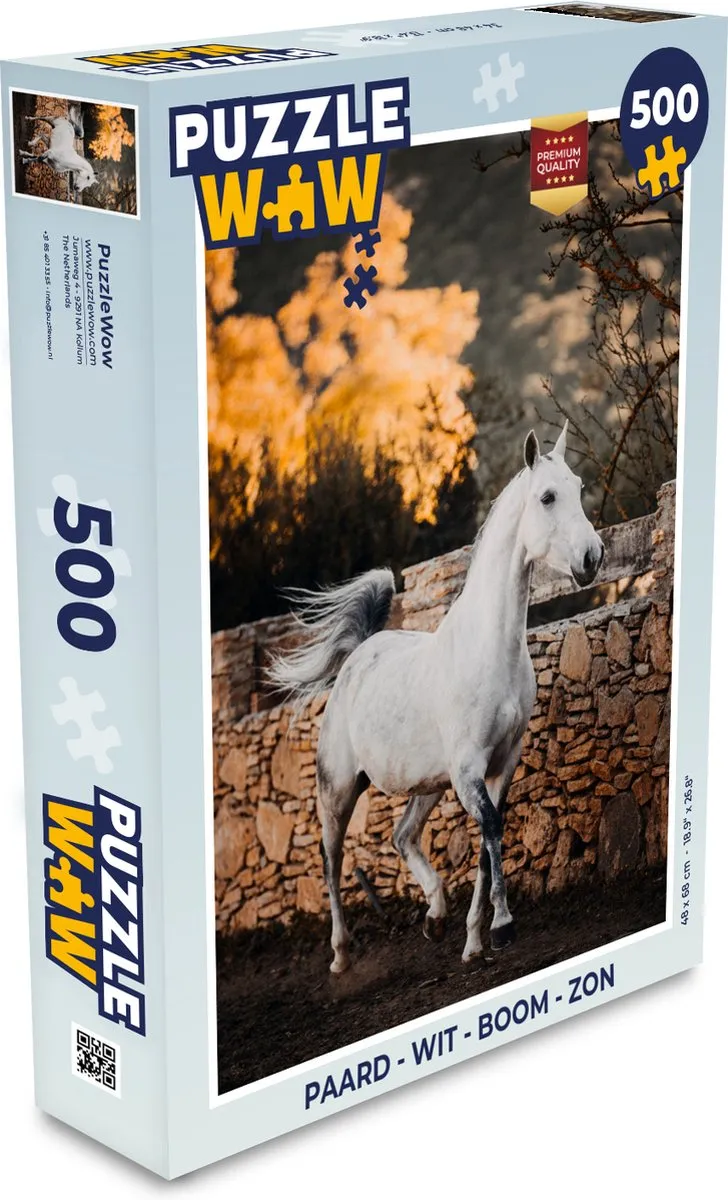 PuzzleWow Paard Boom Zon Legpuzzel 500 Stuks