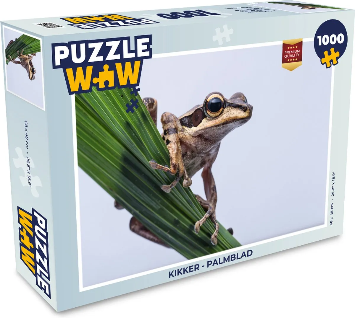 PuzzleWow Kikker Palmblad Legpuzzel 1000 Stuks