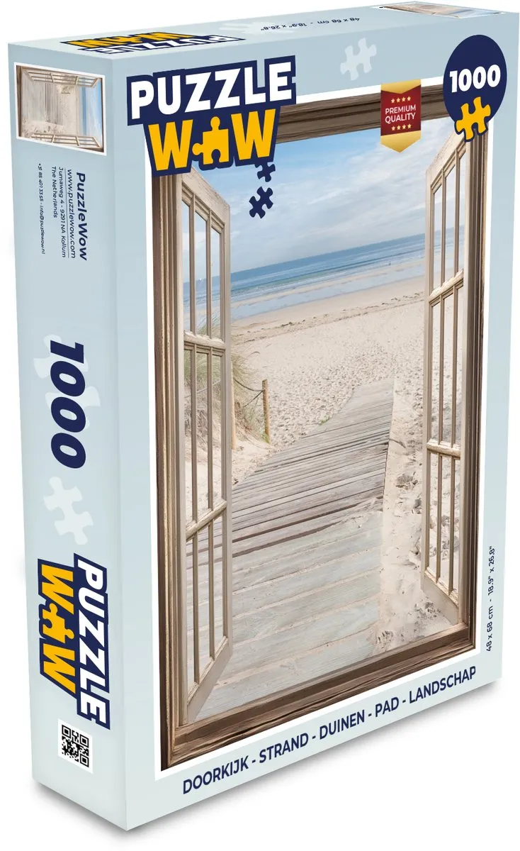 PuzzleWow Strand Doorkijk Legpuzzel 1000 Stuks