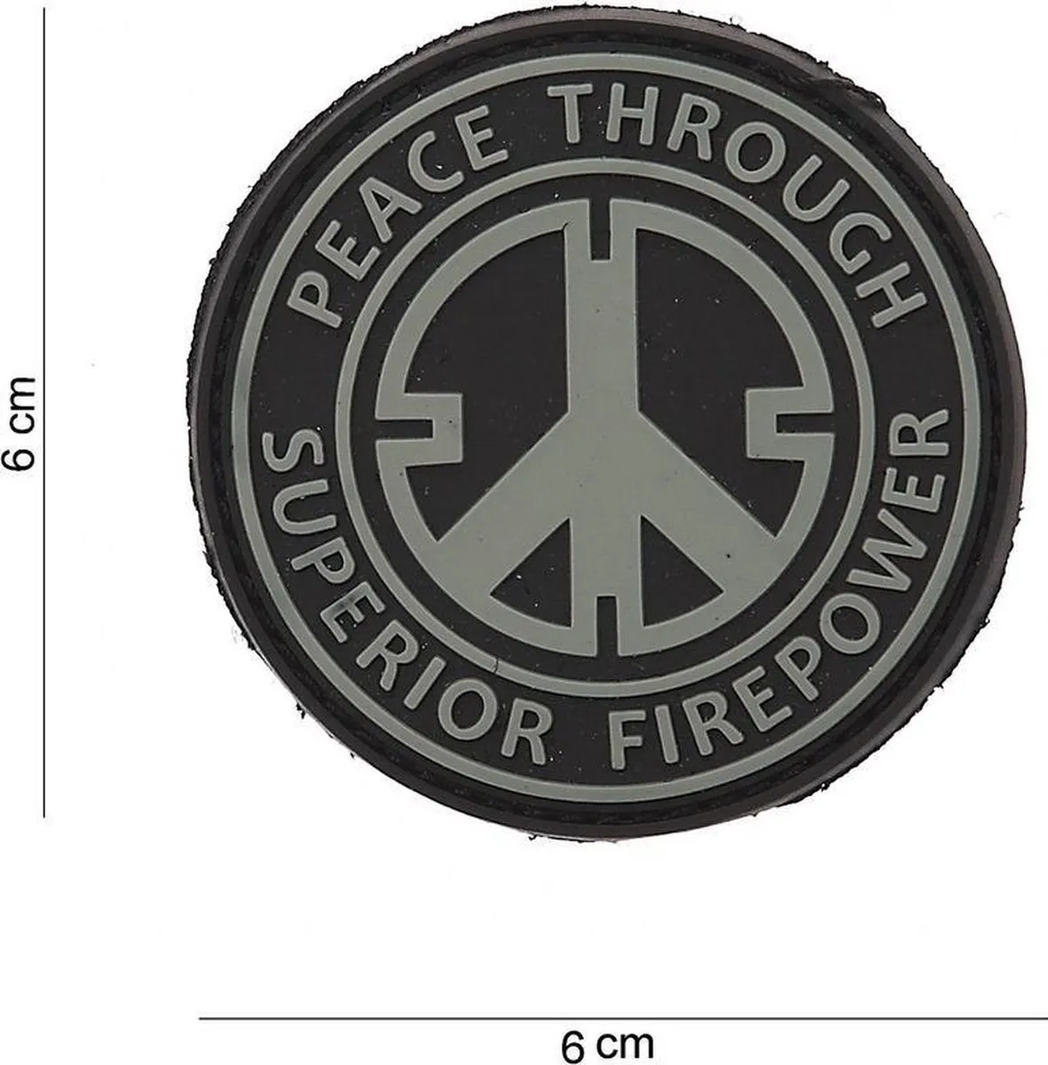 101 Inc Embleem 3D PVC Peace Through Superior Fire Power 12036