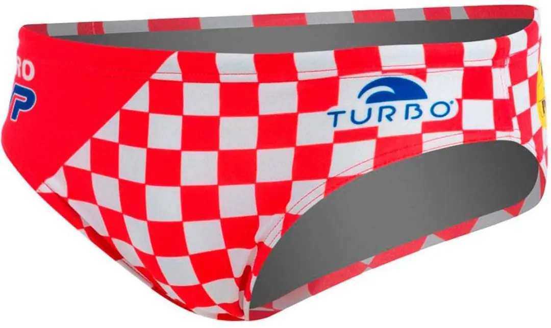 Turbo Croatia Zwemslip Rood,Wit S Man