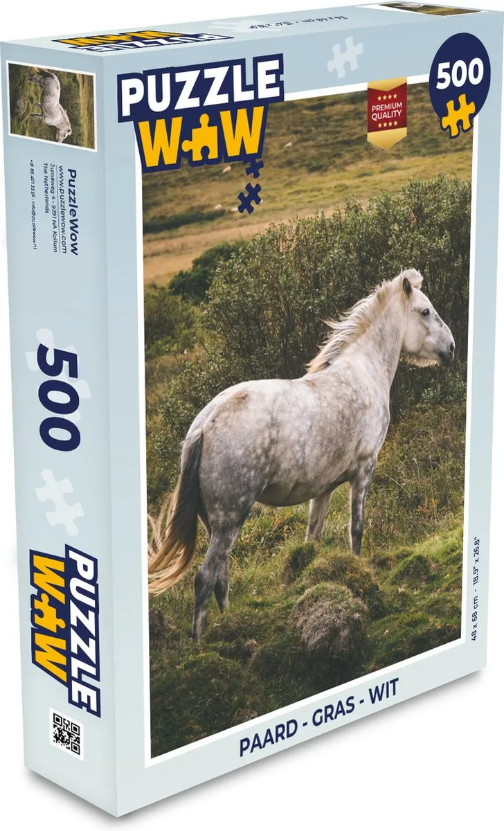 PuzzleWow Paard Gras Legpuzzel 500 Stuks