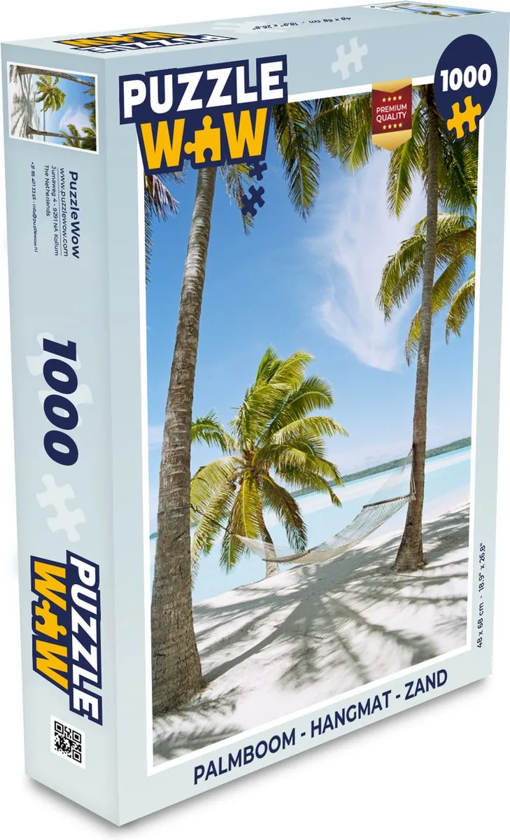 PuzzleWow Palmboom Hangmat Puzzel 1000 Stuks