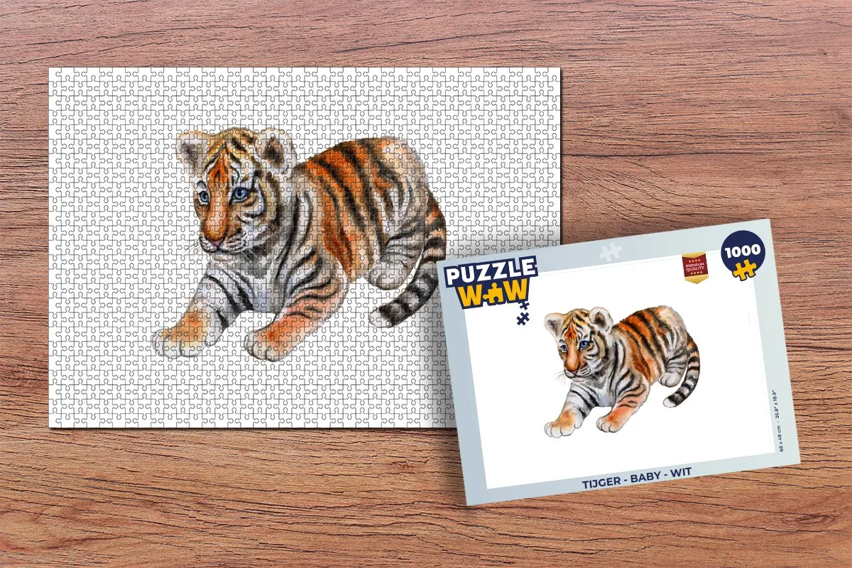 PuzzleWow Tijger Legpuzzel 1000 Stuks - Multicolor