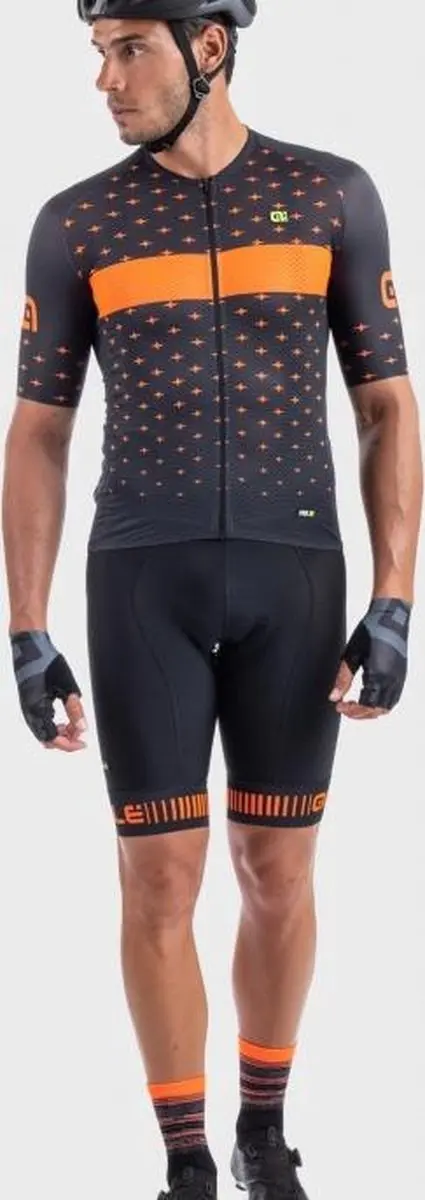 Alé PRR Stars Fietsshirt Korte Mouwen - Grijs/Oranje - S - afbeelding 5 van 6