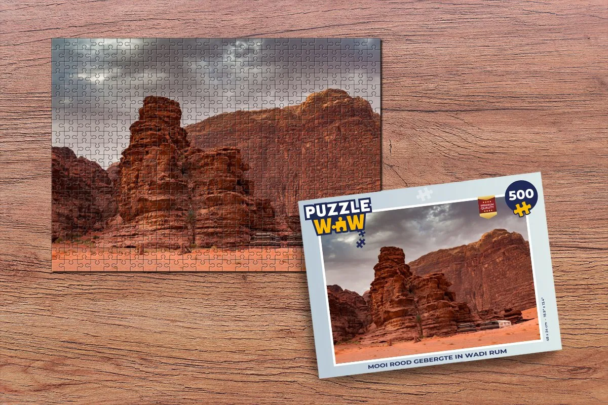 PuzzleWow Wadi Rum Gebergte Legpuzzel 500 Stuks - Multicolor