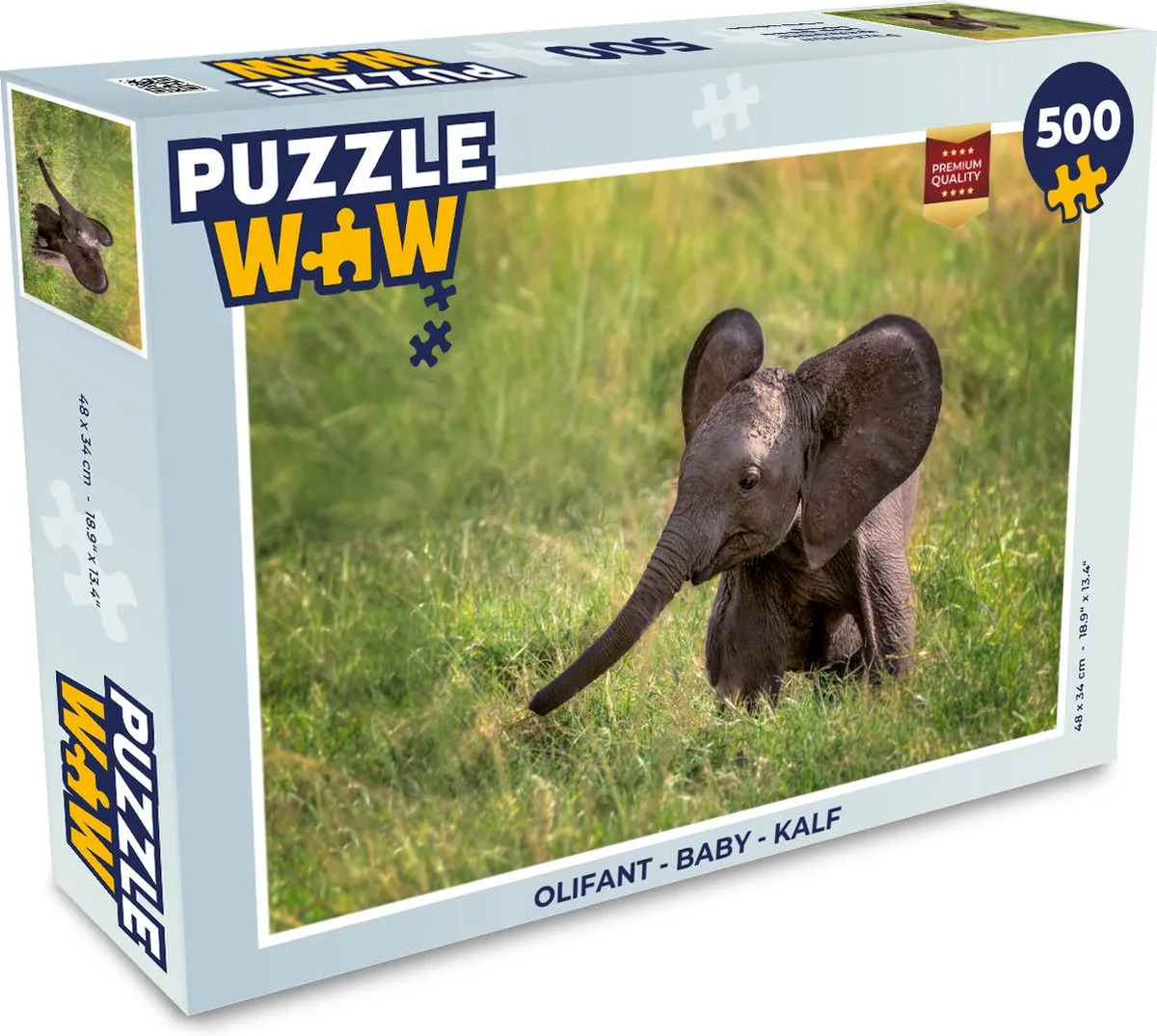 PuzzleWow Olifant Legpuzzel 500 Stuks