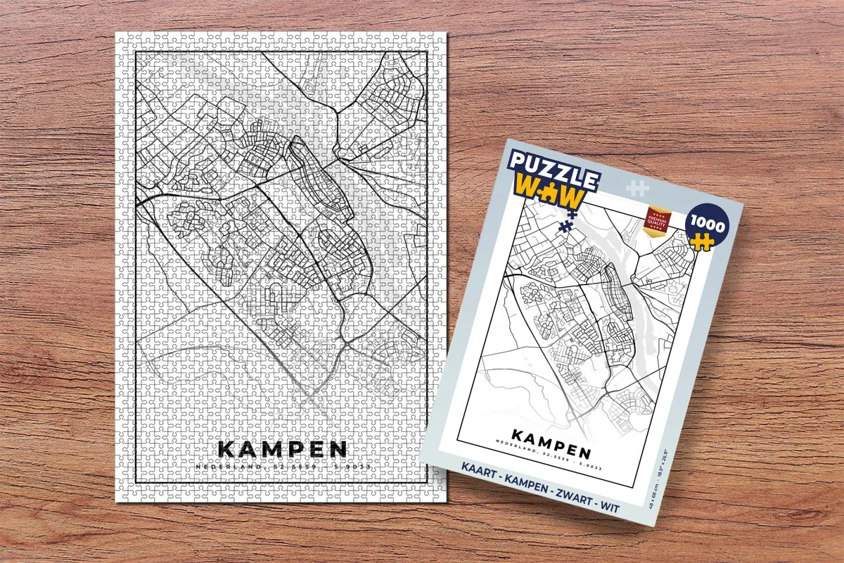 PuzzleWow Kampen Legpuzzel 1000 Stuks - Multicolor