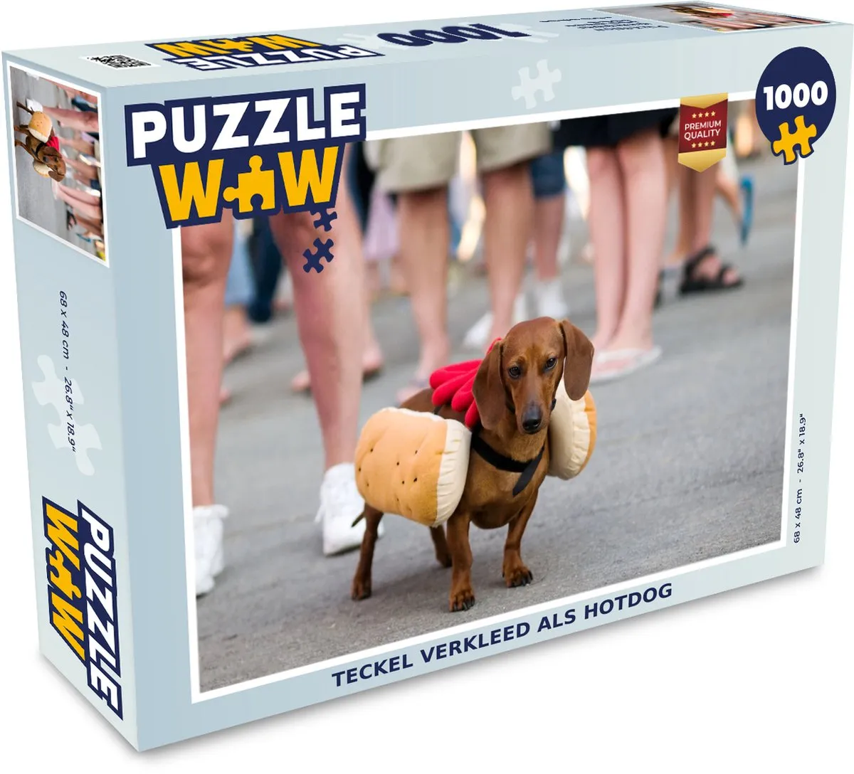 PuzzleWow Legpuzzel Teckel Hotdog 1000 Stuks