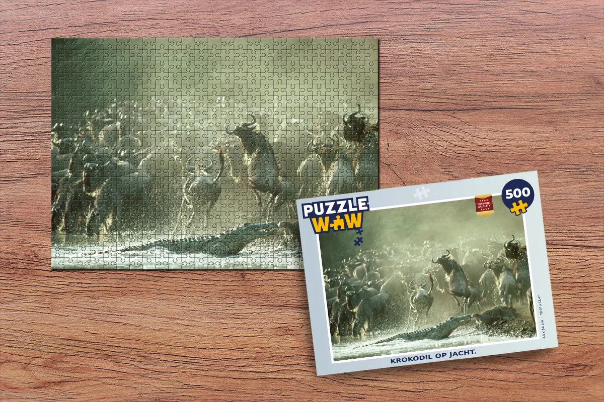 PuzzleWow Reptielen Legpuzzel 500 Stuks - Multicolor