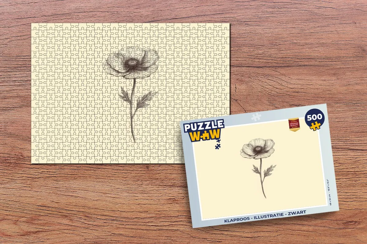 PuzzleWow Klaproos Legpuzzel 500 Stuks - MPN 8721173244566