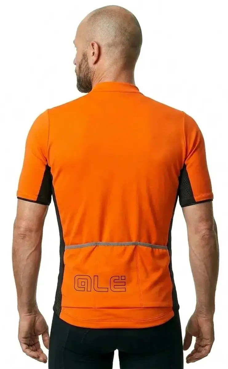 Alé Color Block Wielertrui Korte Mouw - Oranje/Zwart - L - afbeelding 5 van 6