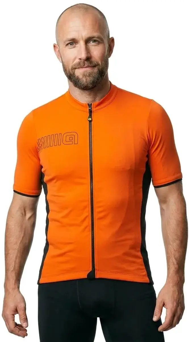 Alé Color Block Wielertrui Korte Mouw - Oranje/Zwart - L - afbeelding 4 van 6