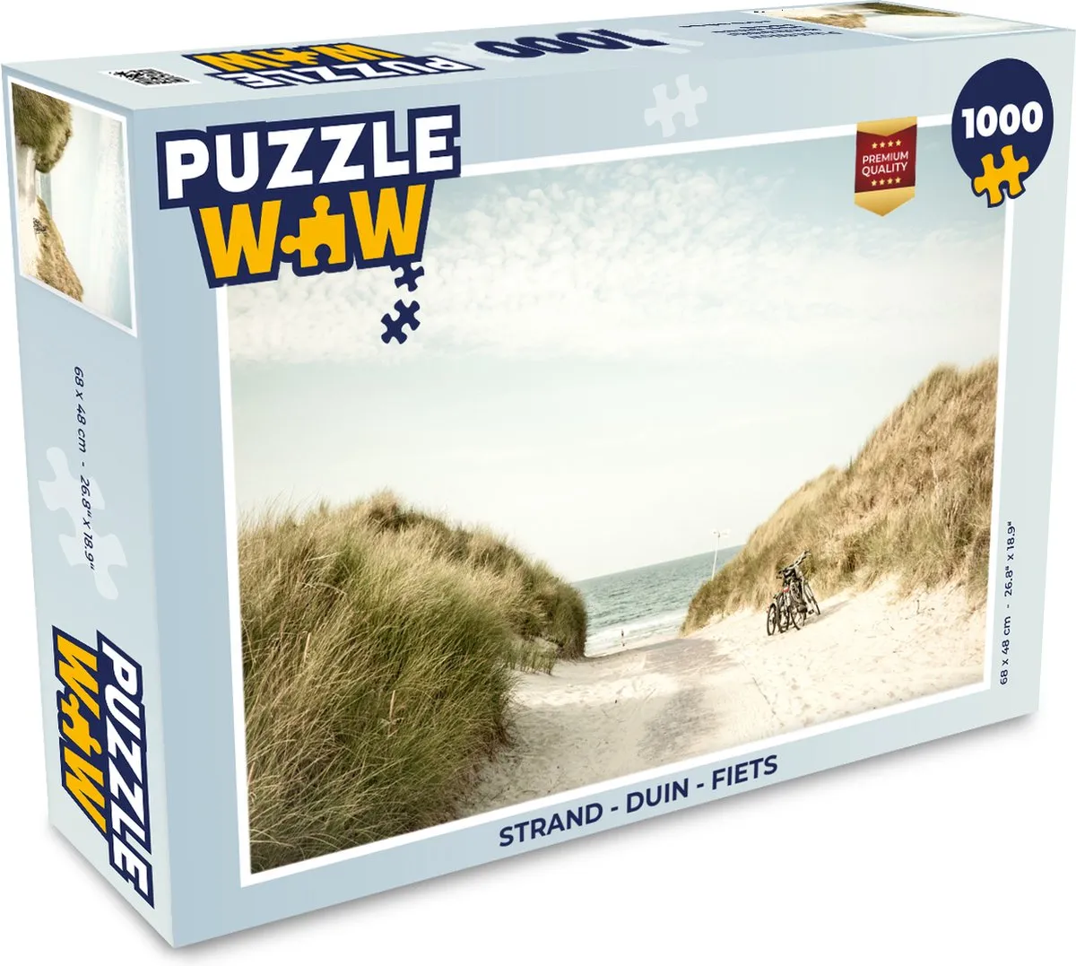 PuzzleWow Strand Duin Fiets Legpuzzel 1000 Stuks