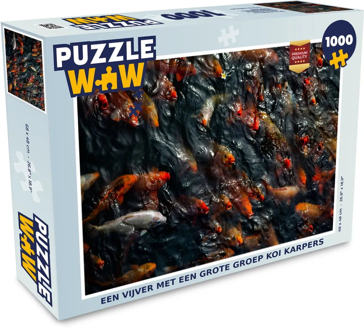 PuzzleWow Legpuzzel Een Vijver met Koi Karpers 1000 Stuks