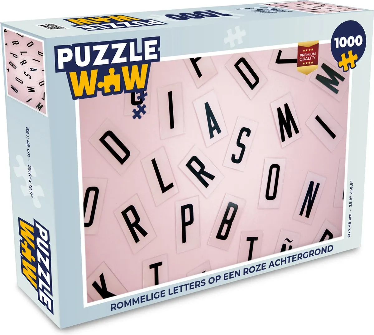 PuzzleWow Rommelige Letters Legpuzzel 1000 Stuks