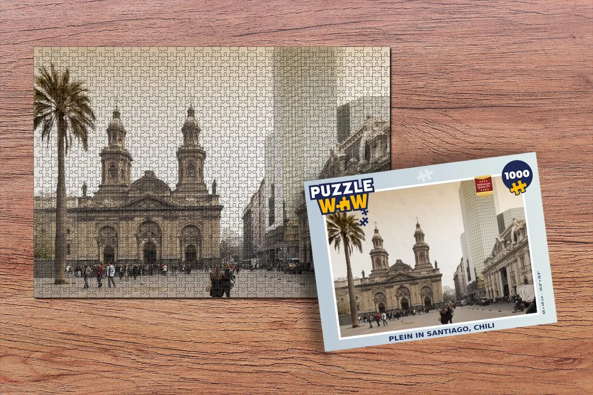 PuzzleWow Legpuzzel Santiago Chili 1000 Stuks - Multicolor