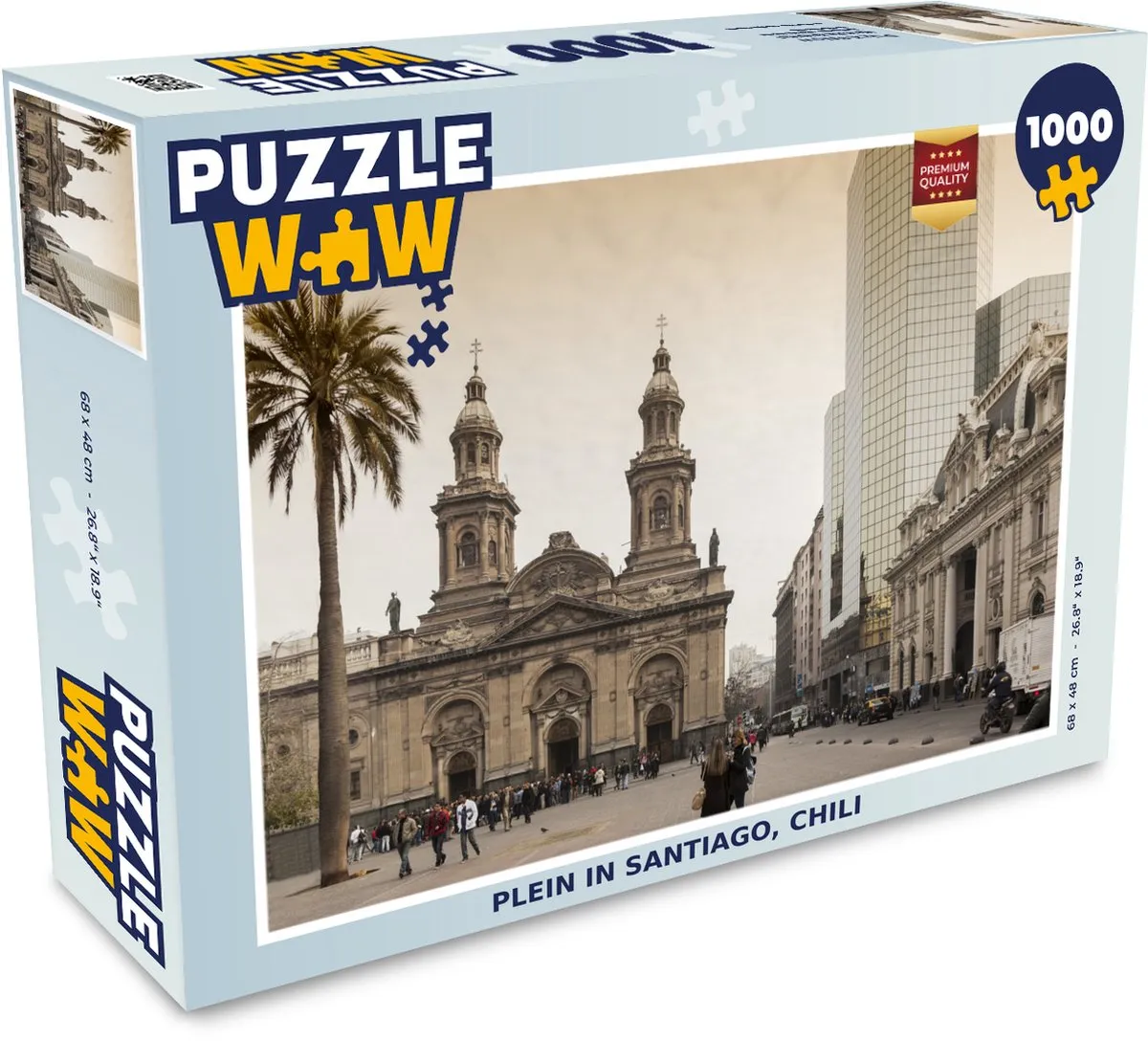 PuzzleWow Legpuzzel Santiago Chili 1000 Stuks