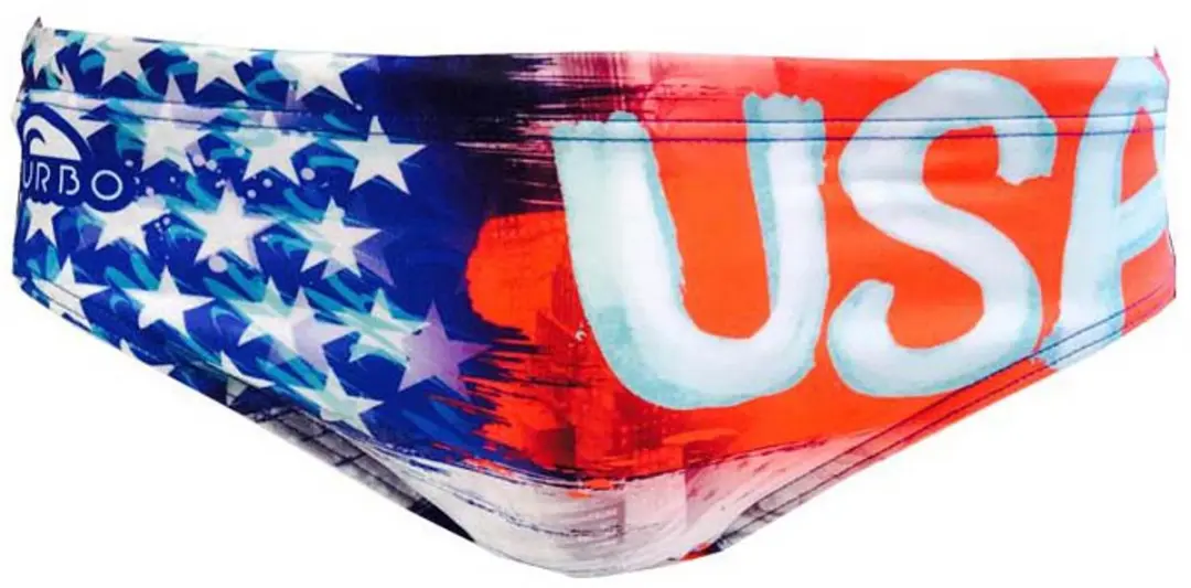 Turbo Usa Painting 2017 Zwemslip Rood,Blauw 4XL Man