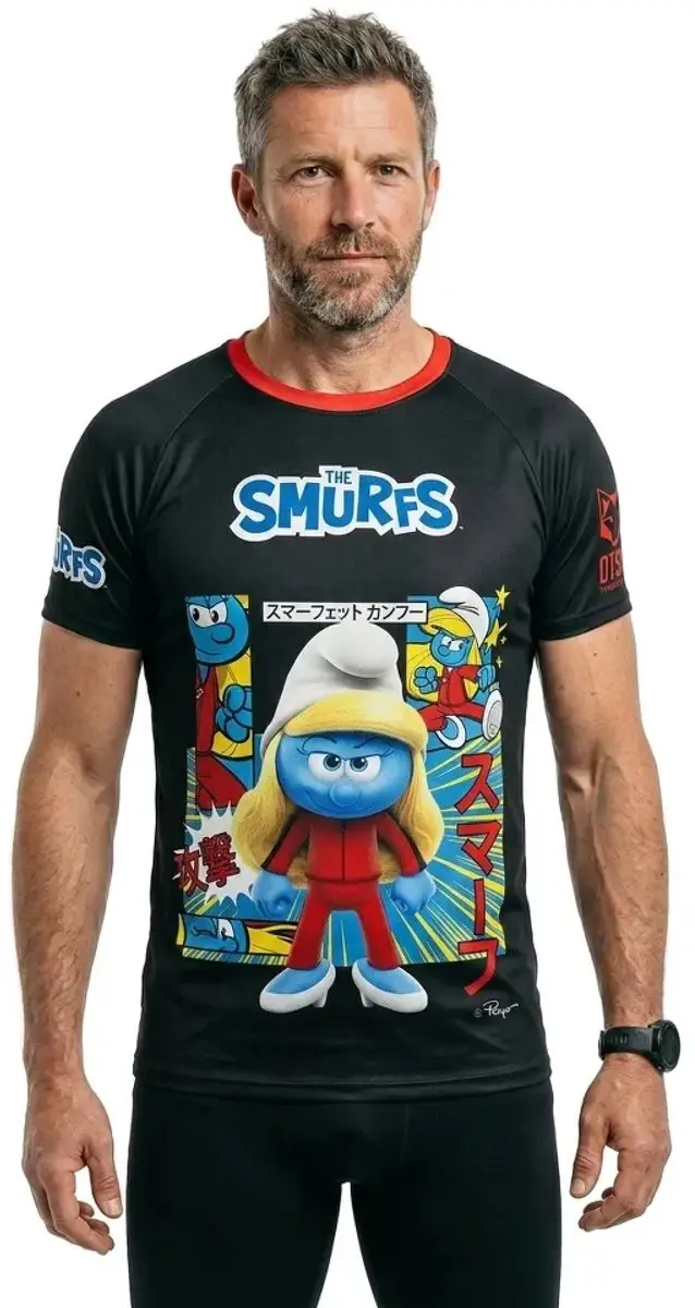 Otso Smurfs T-shirt Met Korte Mouwen Zwart L Man