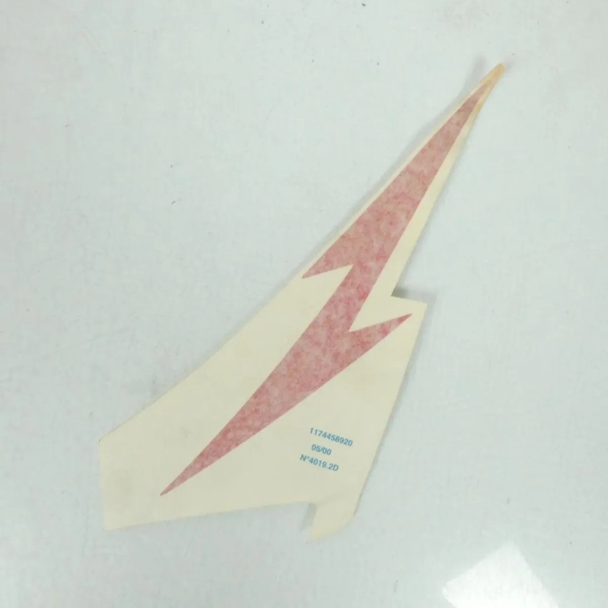 Autocollant stickers origine pour Scooter Peugeot 100 X-fight 744589RB / éclair / Tablier AVG Neuf