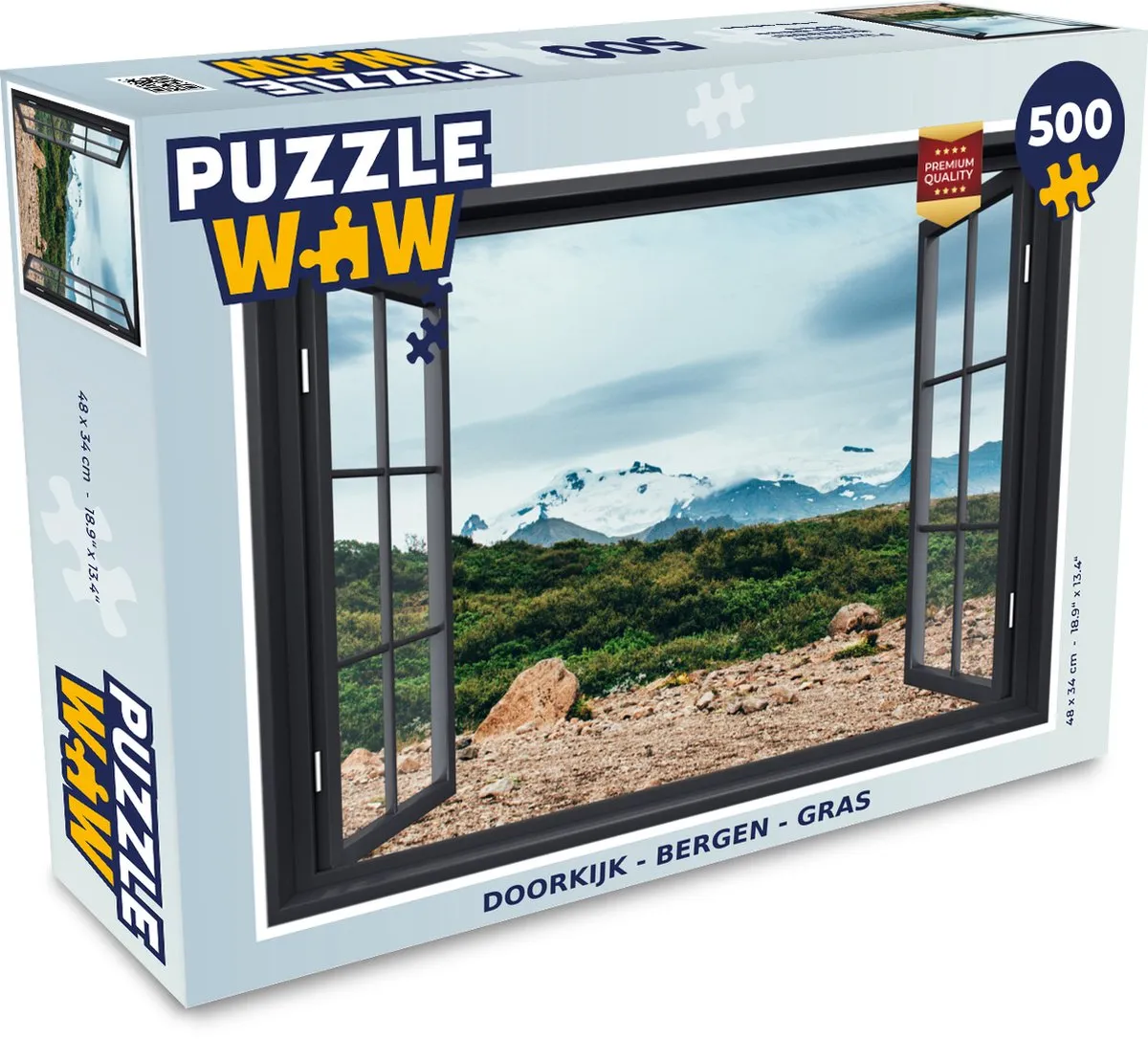 PuzzleWow Bergen Gras Legpuzzel 500 Stuks