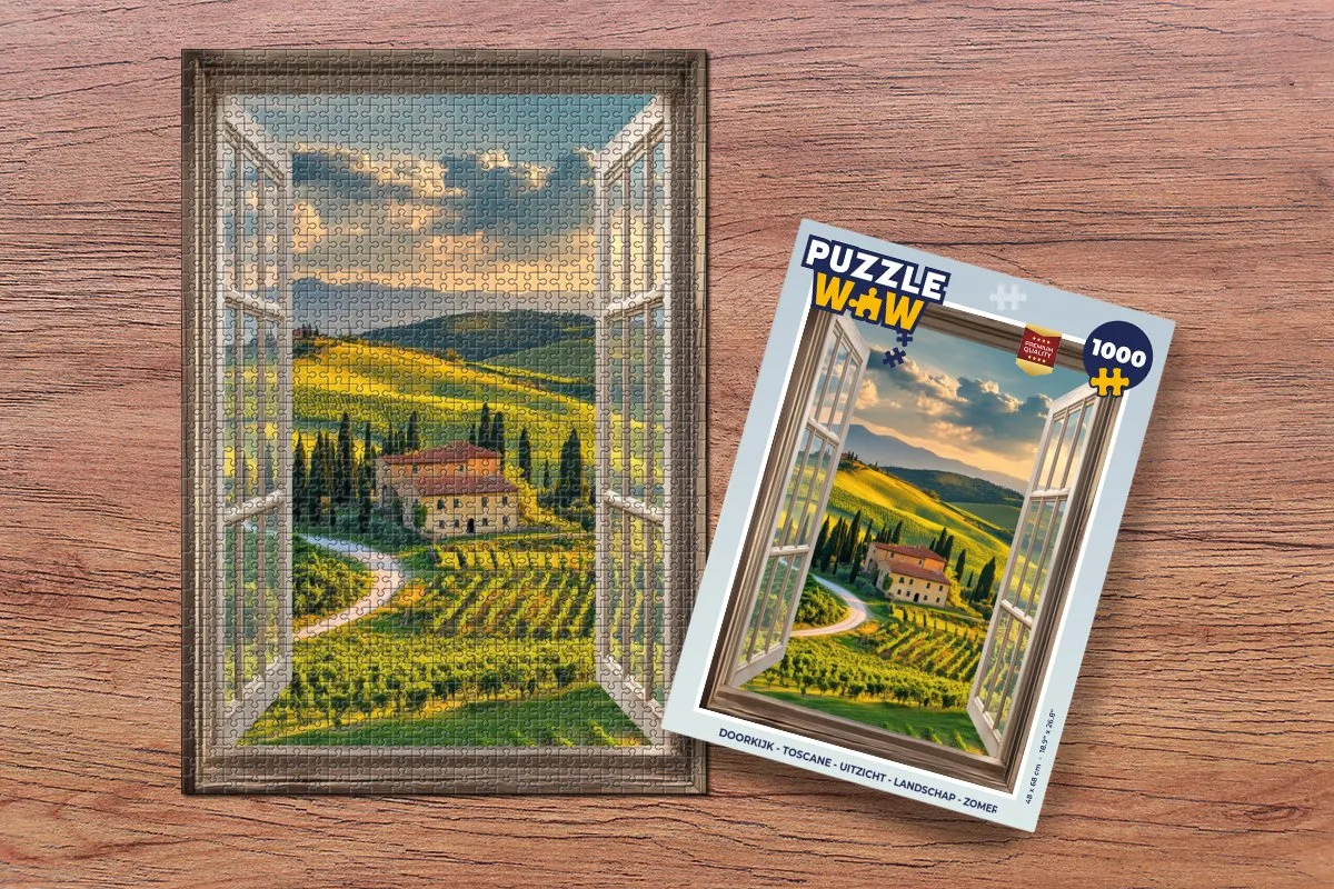 PuzzleWow Toscane Landschap Legpuzzel 1000 Stuks