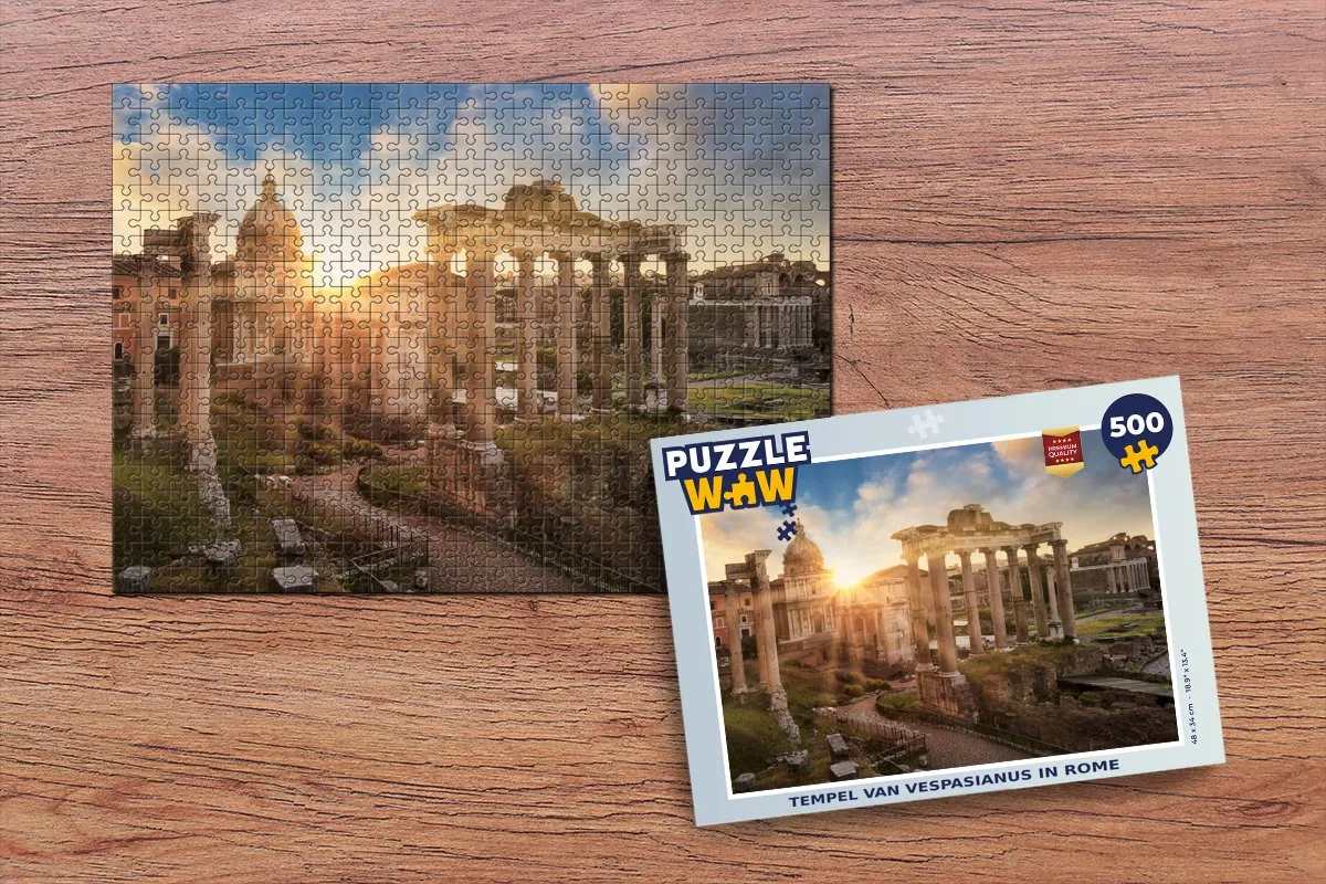 PuzzleWow Rome - Italië Legpuzzel 500 Stuks - Multicolor