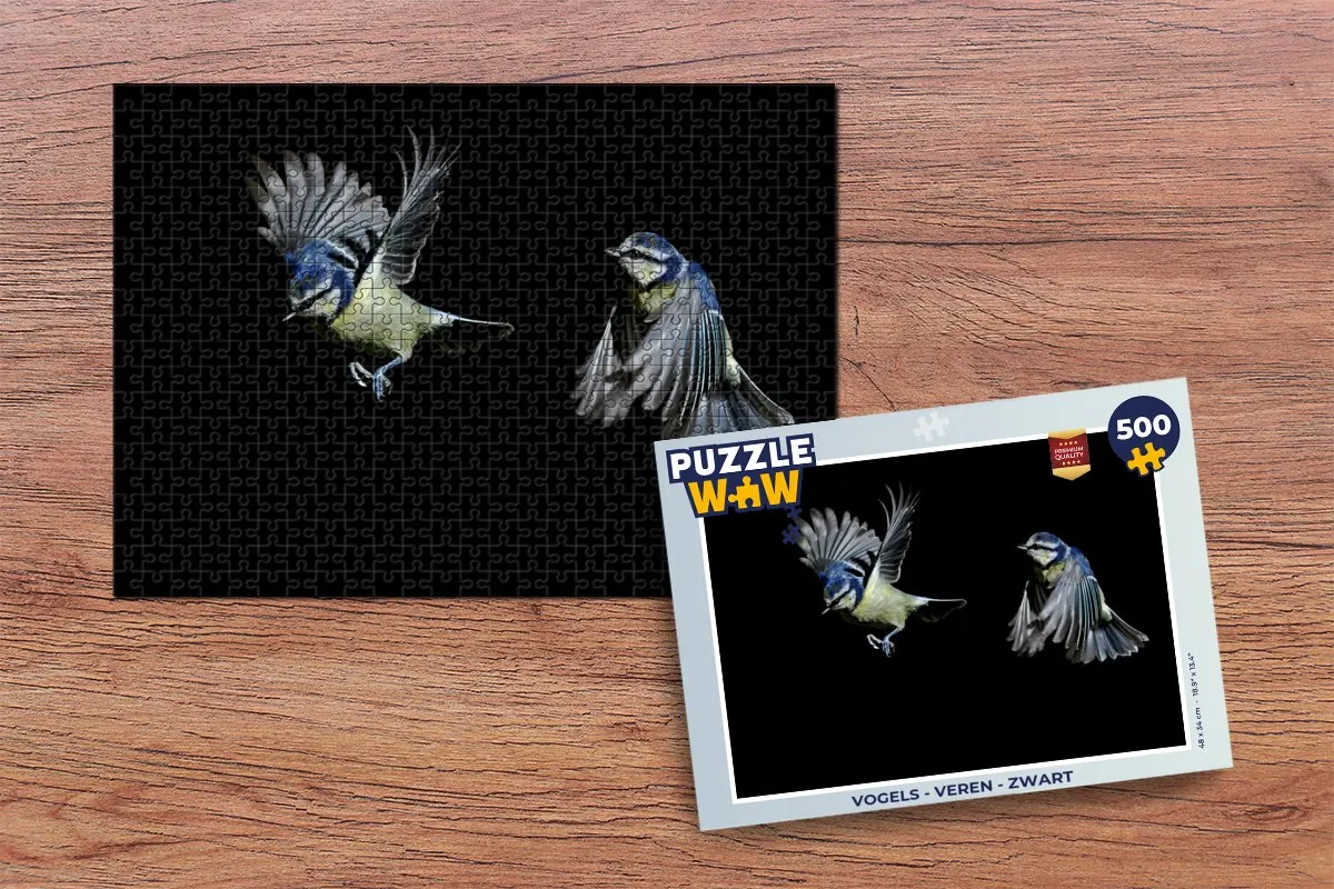 PuzzleWow Vogels Veren Legpuzzel 500 Stuks - Multicolor