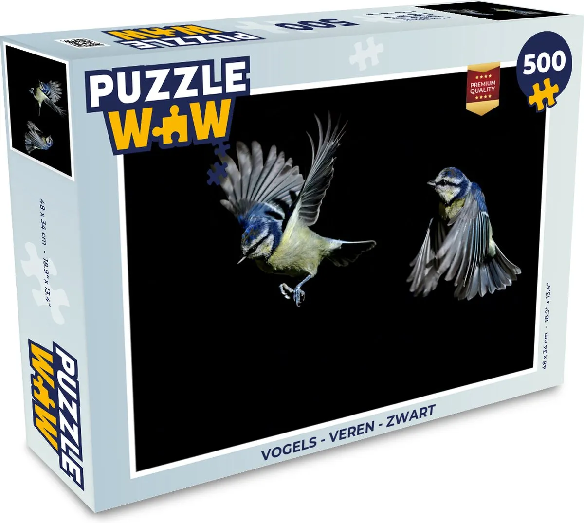 PuzzleWow Vogels Veren Legpuzzel 500 Stuks - Multicolor