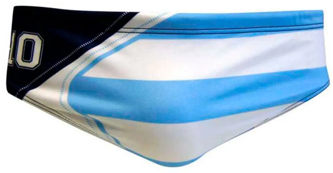 Turbo Argentina Zwemslip Wit,Blauw 4XL Man