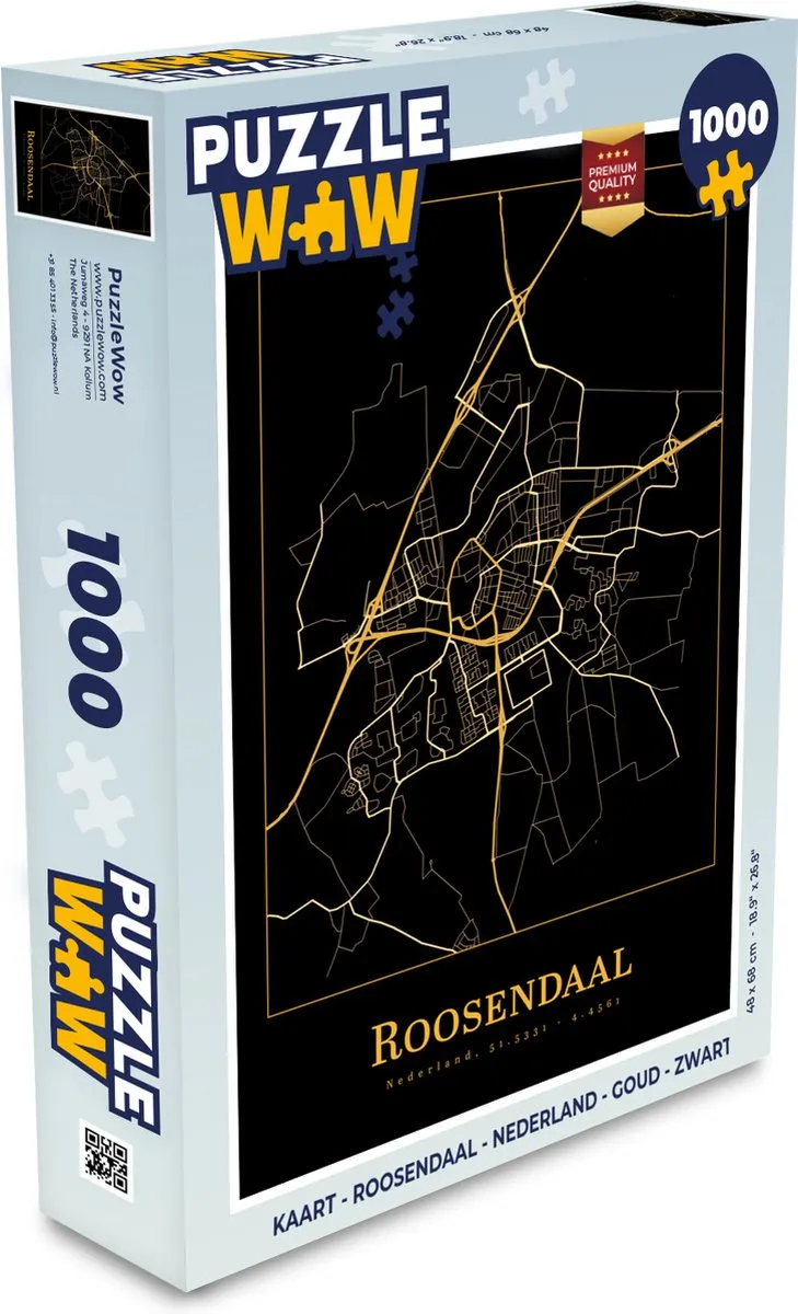 PuzzleWow Legpuzzel Roosendaal 1000 Stuks - Multicolor