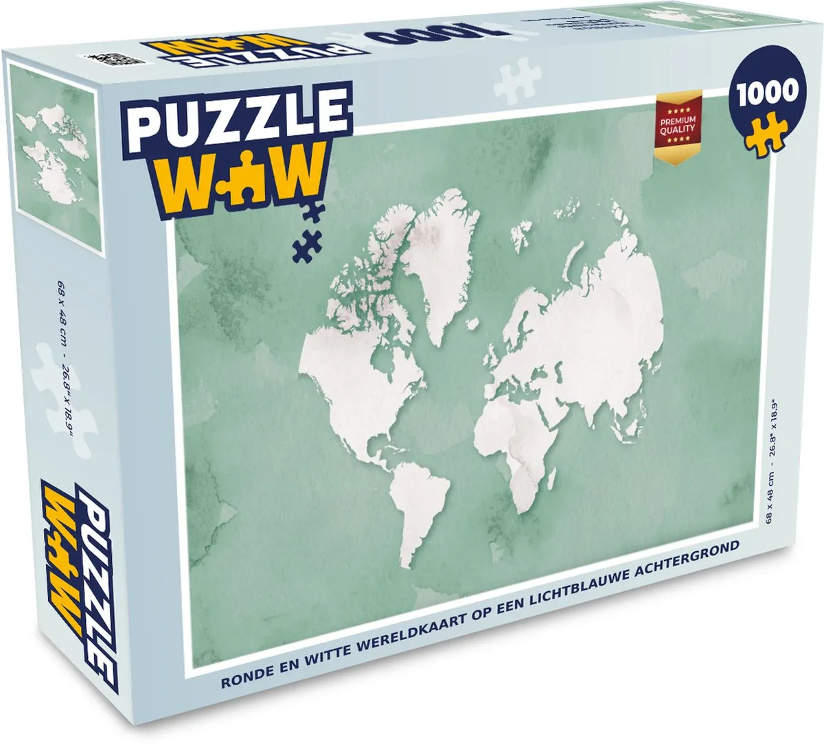 PuzzleWow Wereldkaart Legpuzzel 1000 Stuks