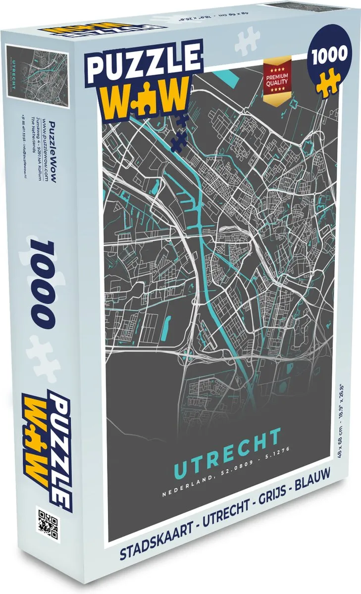 PuzzleWow Utrecht Legpuzzel 1000 Stuks