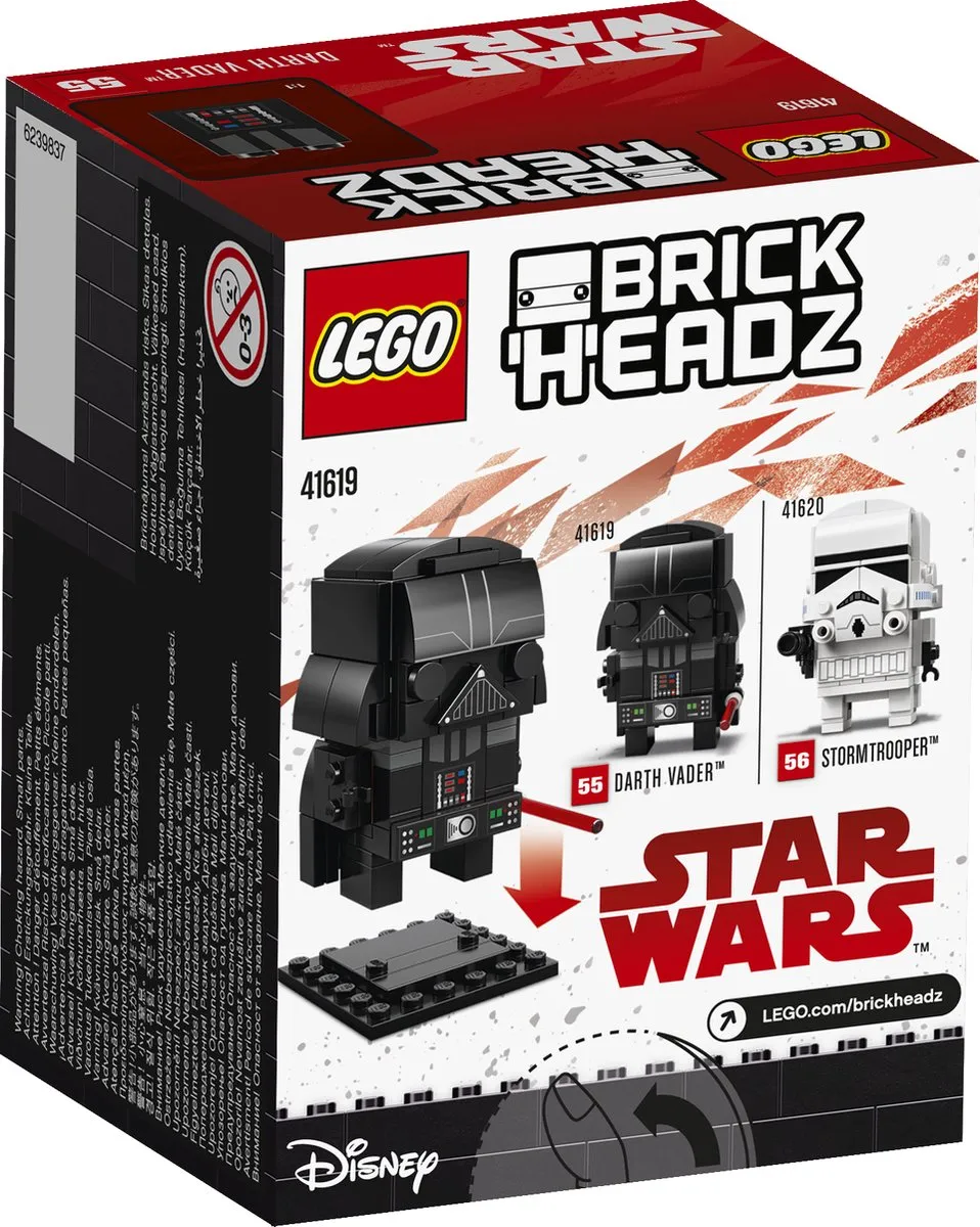 LEGO BrickHeadz Darth Vader 41619 - 104 Stukken - afbeelding 6 van 6
