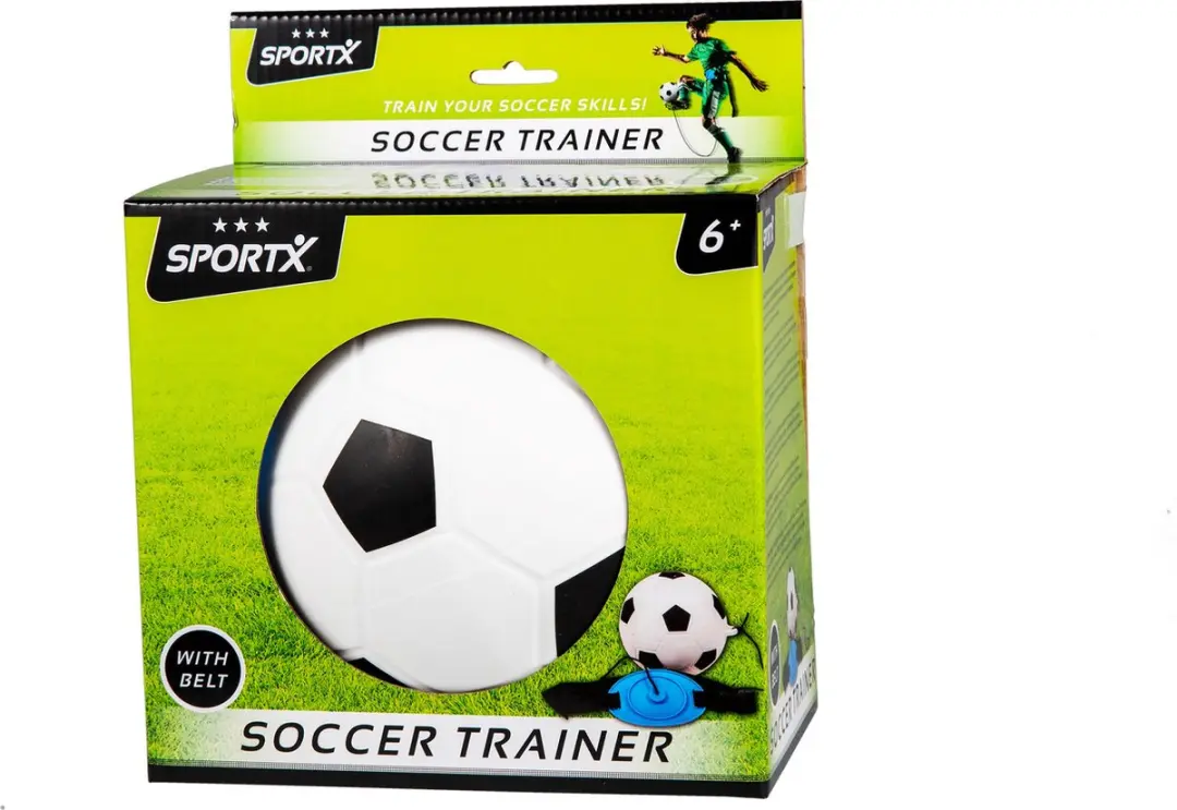 SportX Voetbaltrainer met Elastiek - 20cm - Blauw - afbeelding 2 van 6