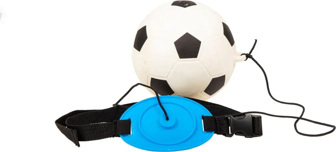 SportX Voetbaltrainer met Elastiek - 20cm - Blauw - afbeelding 3 van 6
