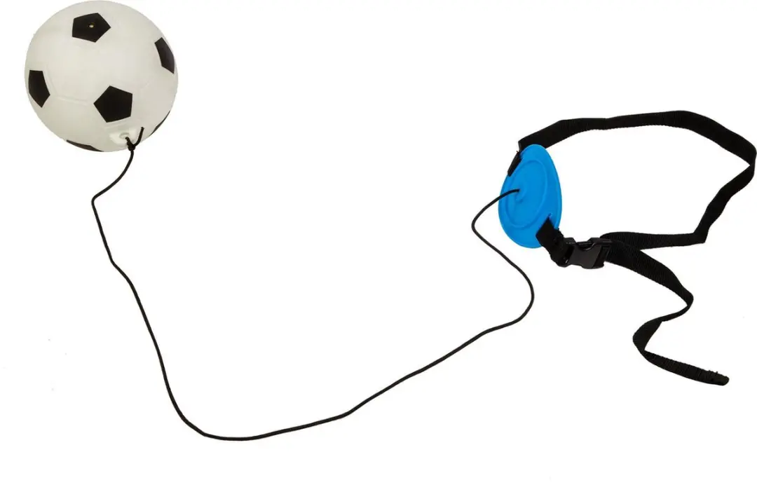 SportX Voetbaltrainer met Elastiek - 20cm - Blauw - afbeelding 6 van 6