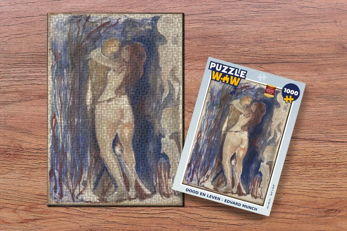 PuzzleWow Edvard Munch Legpuzzel 1000 Stuks - Multicolor