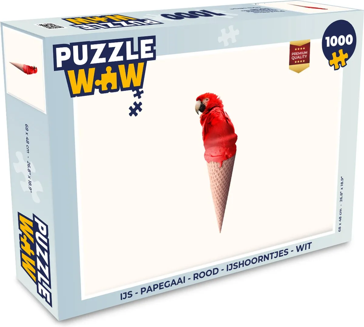 PuzzleWow IJs Papegaai Legpuzzel 1000 Stuks - Multicolor