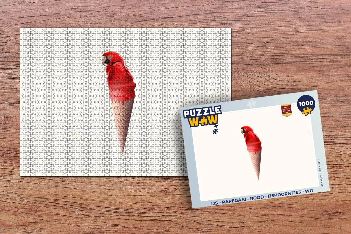 PuzzleWow IJs Papegaai Legpuzzel 1000 Stuks - Multicolor