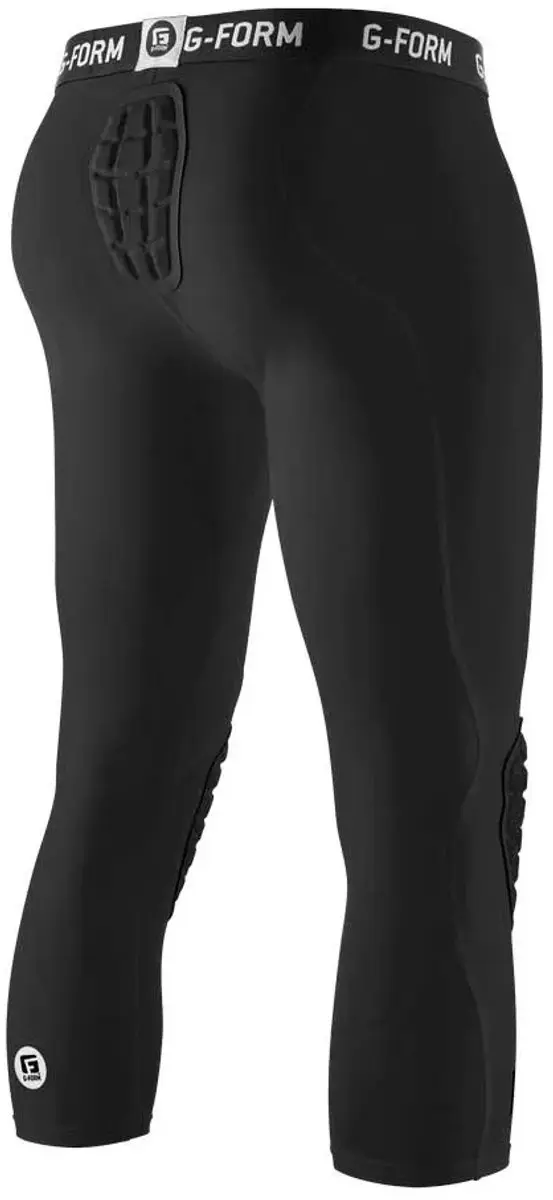 G-Form Pro 3/4 Compressie Legging Met Pads - Zwart - afbeelding 2 van 6