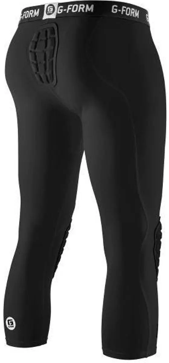 G-Form Pro 3/4 Compressie Legging Met Pads - Zwart - afbeelding 3 van 6