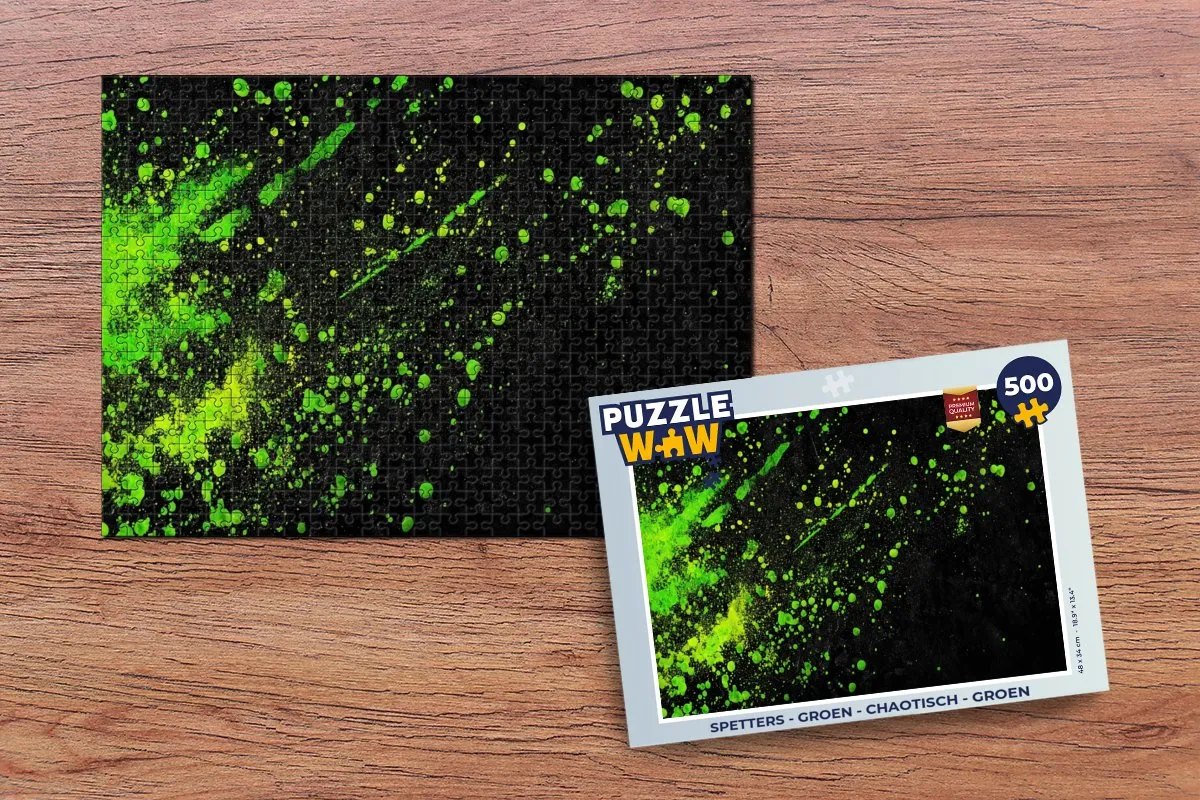 PuzzleWow Spetters Legpuzzel 500 Stuks - Groen